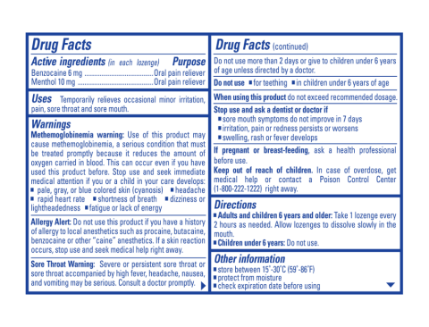 Chloraseptic® Citrus Sore Throat Lozenges with soothing Liquid Center